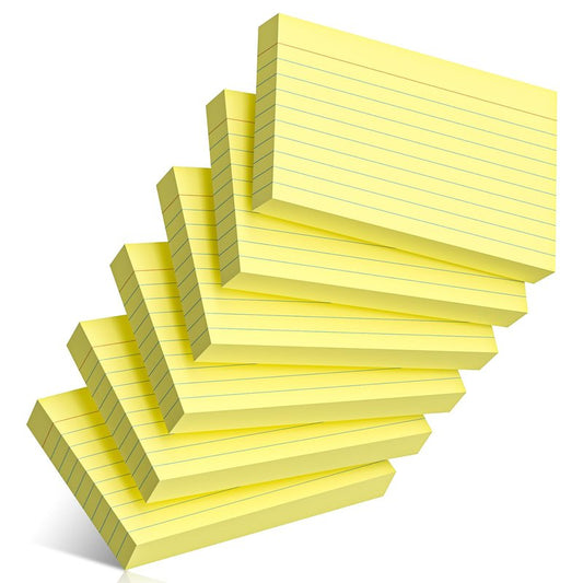 300 Count Index Cards 3 x 5 Inch Ruled Yellow Index Cards, Flash Cards College Ruled for School, College, Office and Home Organization, Durable Study To Do List Note Cards with Ruled Lines