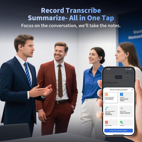 Skiennix AI Translation Earbuds - Real-Time 144 Language Translator | 60H Playtime, Wireless Bluetooth Headphones for Travel & Business