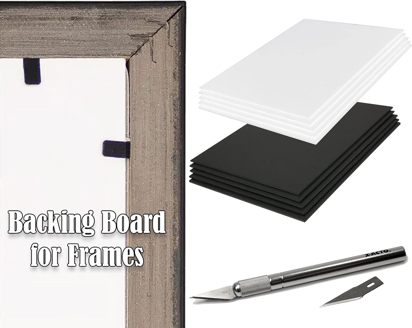 Skiennix Self-Adhesive Foam Board - 11x17 Black Mounting Board, Acid-Free, 3/16" Thick | 100 Pack