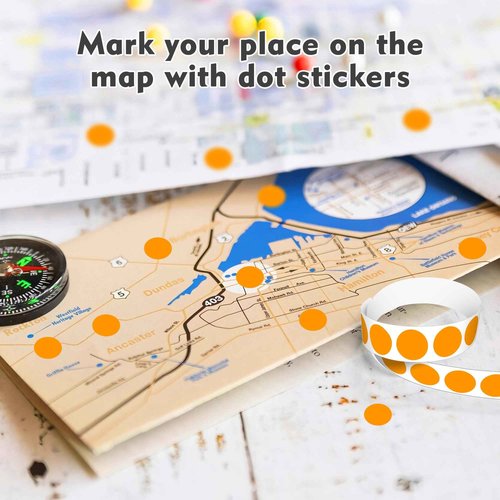 PARLAIM 3/4 Inch Roll Color Coding Labels,10000 per 10 Rolls Round Permanent Adhesive Color Coding Circle Dot Stickers for Office Home (Orange)