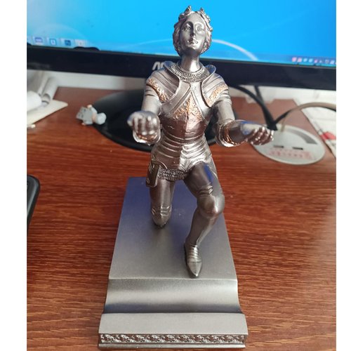 AMJUDOT Desk Kneeling Pen Holder Phone Holder Organizer Holder for Desk Goddess Statue Cool Desk Ornaments Personalized Desk Accessories Decor Home Office (Silver)