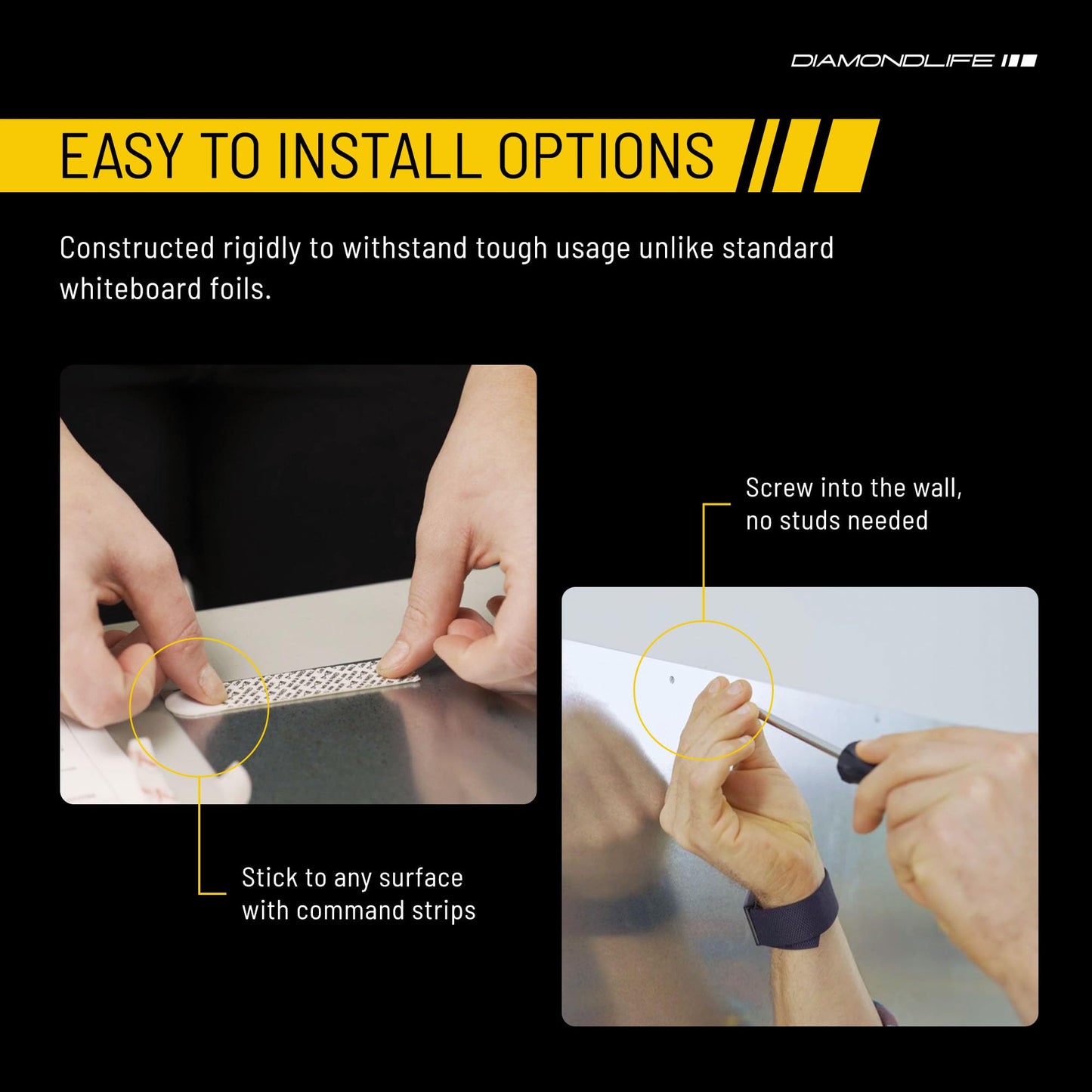 24" x 48" - Magnetic Board - Wall Mounted Dry & Wet Erase Board for Home, Office, and Classroom - Mounting Screws Included