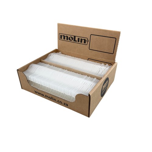 100 Pack - Molin Horizontal ID Badge Holder | Open Face ID Card Holder for Lanyard, Name Badge, Keycard, Access Card | Durable Clear ID Sleeve for Work, Office, Events & Identification Supplies