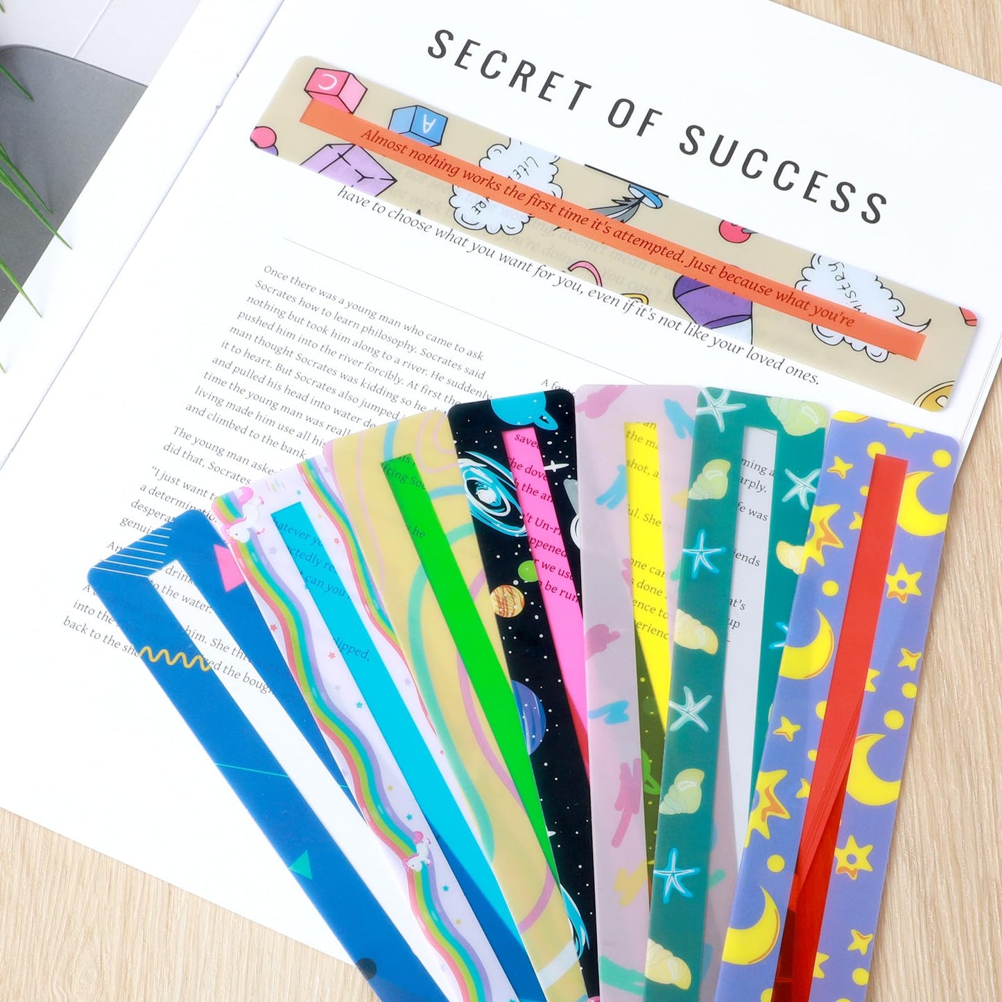 8PCS Guided Reading Strips,Ymapinc Color Reading Trackers for Kids Bookmark Help with Dyslexia Children Highlighter Trackers Teacher Education Classroom Supplies