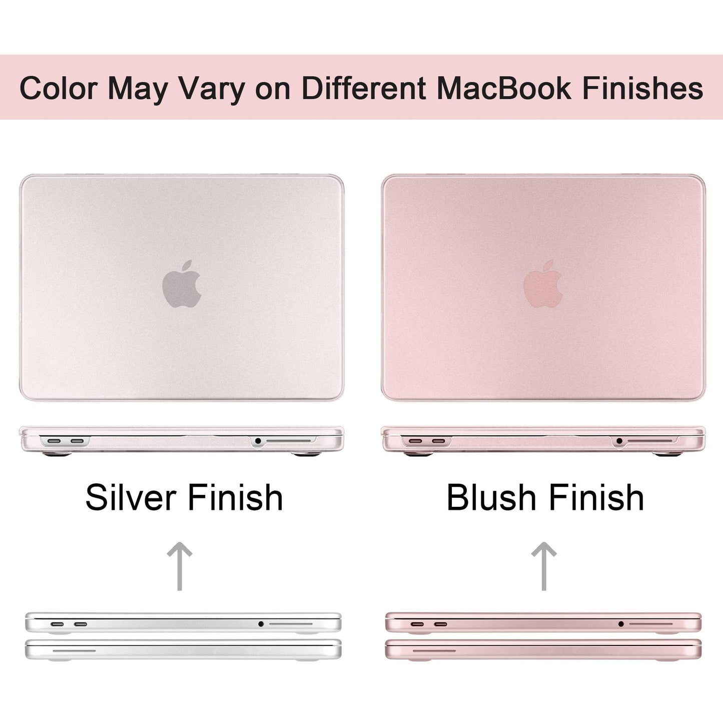 Batianda 4-in-1 Bundle for New MacBook Neo 13 inch Case 2026 Release Model A3404, Matte Protective Hard Shell Cover with Matched Keyboard Skin, Screen Protector, Official Color Matched, Blush