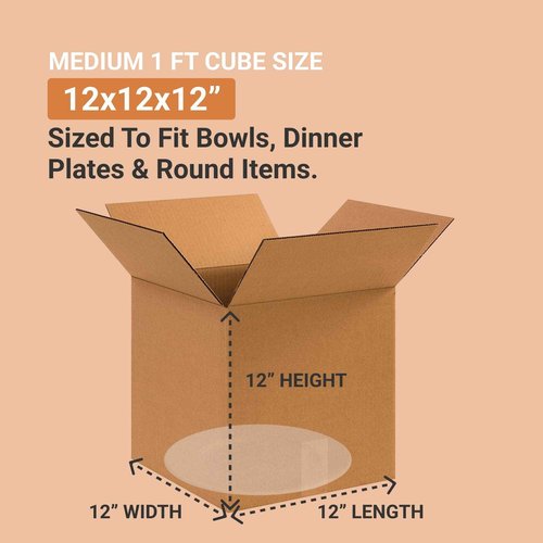 Aviditi Shipping Boxes Small 12"L x 12"W x 12"H, 25-Pack | Corrugated Cardboard Box for Packing, Moving and Storage