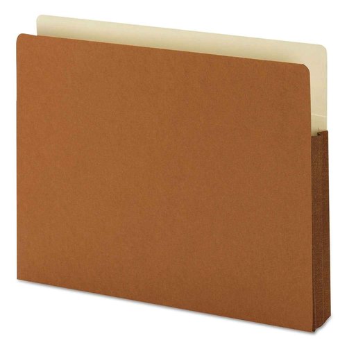 Smead File Pocket, Straight-Cut Tab, 1-3/4" Expansion, Letter Size, Redrope, 25 per Box (73254)