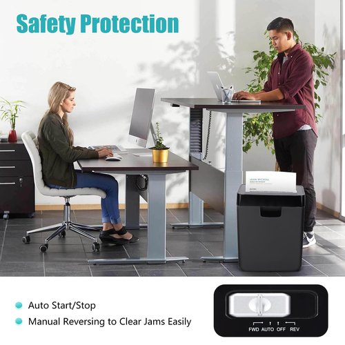 Paper Shredder for Home Use, 8-Sheet StripCut Home Office Shredder, CD/Credit Card Shredder Machine with Overheat Protection, 3.2 Gallons Wastebasket