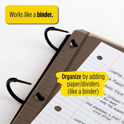 Five Star Bundle : Flex Hybrid NoteBinders 4 Pack, 1 Inch Binders, Notebook and Binder All-in-One, Black, White, Red, & Green (29328AE2)