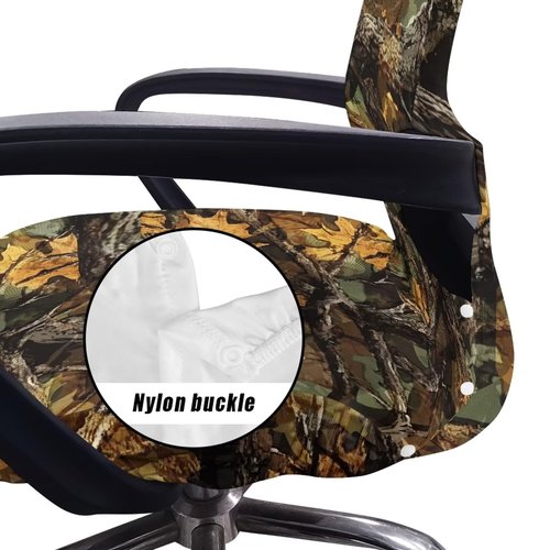 Wanyint Camo Hunting Forest Branch Office Chair Cover Universal Computer Chair Slipcover High Back Computer Chair Cover for Boss Rotating Chairs Easy to Install Machine Washable, L