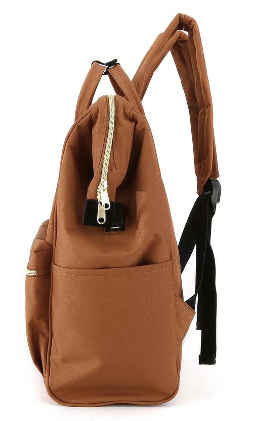 Himawari Laptop Backpack for Women&Men,Wide Open Large USB Charging Port 15.6 Inch Laptop Doctor College Work Bag (9001 - Caramel)
