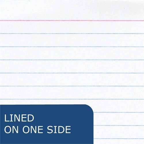 Roaring Spring Recycled Index Cards 3" x 5", 100 Per Pack, Smooth 100 lb White Recycled Index Paper, Ruled on Front, Blank on Back (Case of 36 Packs)