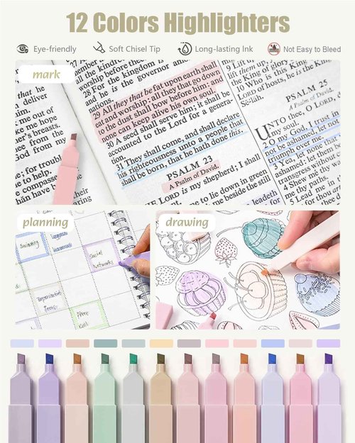 Four Candies Aesthetic School Supplies with Cute Pen Case