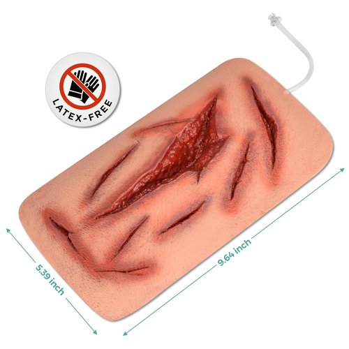 Large Laceration Wound Simulator - Realistic Bleeding Function | Wound Packing Trainer for Medical Education