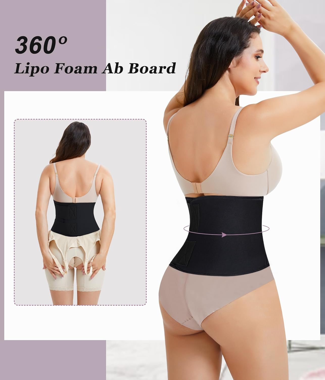 YERKOAD 360 Lipo Foam Ab Board - Post-Surgery Compression for Liposuction Recovery | Abdominal Support