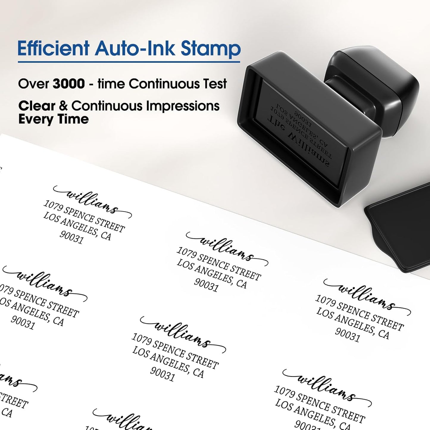 TechMark Personalized Return Address Stamp - Custom Self-Inking Design for Weddings & Holidays | 17 Unique Styles