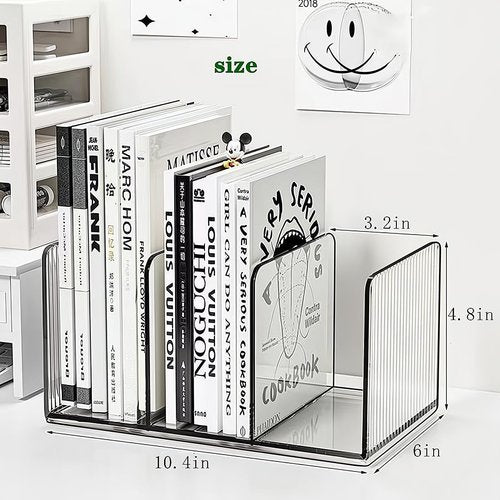 BEENIFIC Acrylic Desk File Organizer,Office Desktop Binder File Folder Mail Organizer,Handbag Purse Book record Magazine Holder (2 Pack)