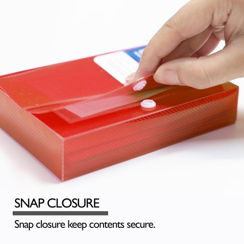BAZIC Index Card Case w/ 5 Tab Divider 3"x5", Snap Closure Plastic Storage Case 100 Cards Capacity, Flash Card Holder Organizer, for Office, 36-Pack