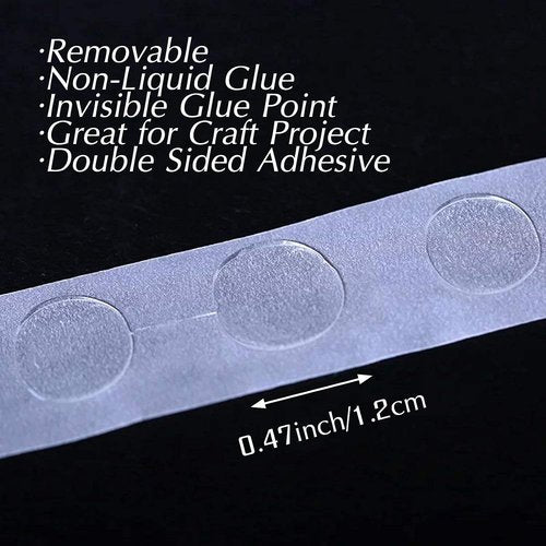 ALLFUN Clear Glue Dots - 1000 Pieces Double-Sided Adhesive for Crafts & Balloons | Removable Sticky Dots