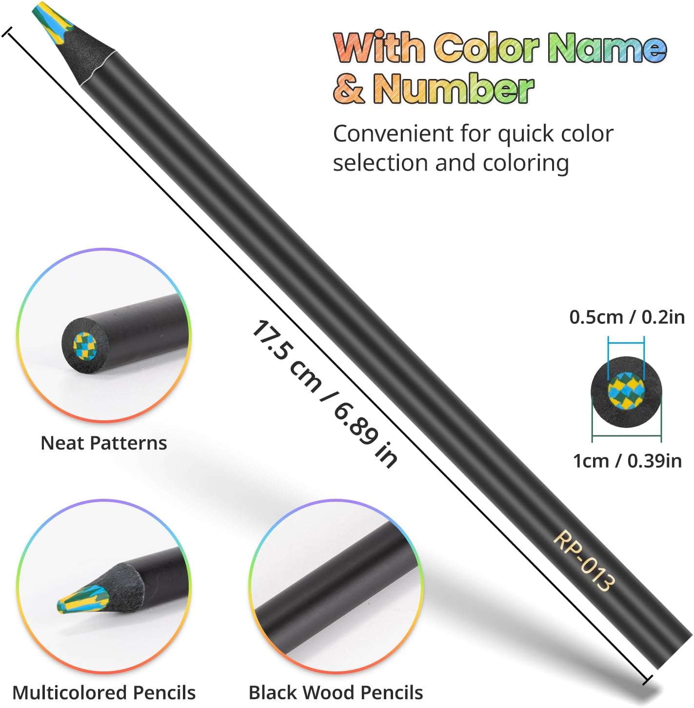 Yangmei Rainbow Colored Pencils - 24 Pack Easter Basket Stuffers for Kids Aged 5-12 | Trendy Art Supplies