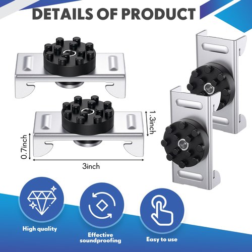 Zonon 100 Pack Soundproofing Sound Isolation Clips Resilient Channel Mounting Clip Reduces Noise from Noisy Neighbors for Apartment Recording Studio Sound Proofing for Walls and Ceilings