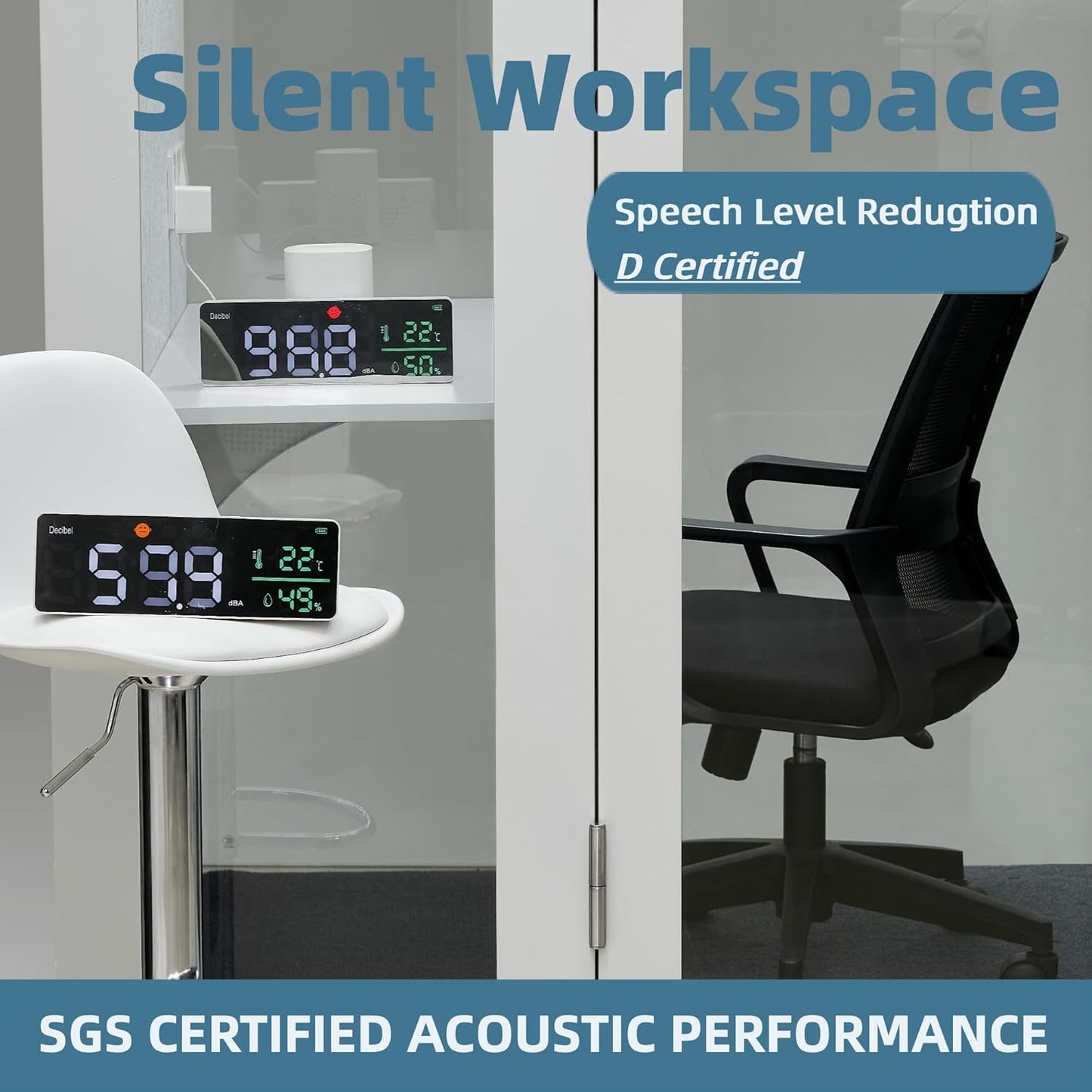 Solo Office Pod - Soundproof Mobile Office Booth with Desk, LED Light & USB Ports | Black