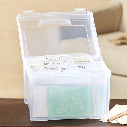 The Lakeside Collection Card File Box with 6 Dividers
