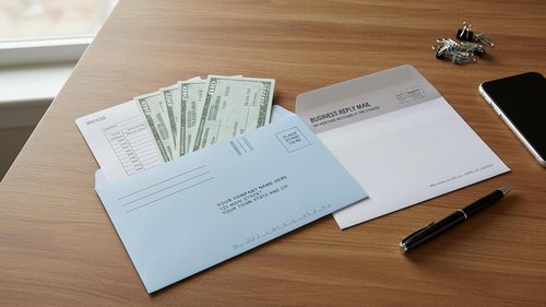 634CR Blue Courtesy Reply Envelopes - 6 1/2 x 3 5/8 Inches | Pack of 250