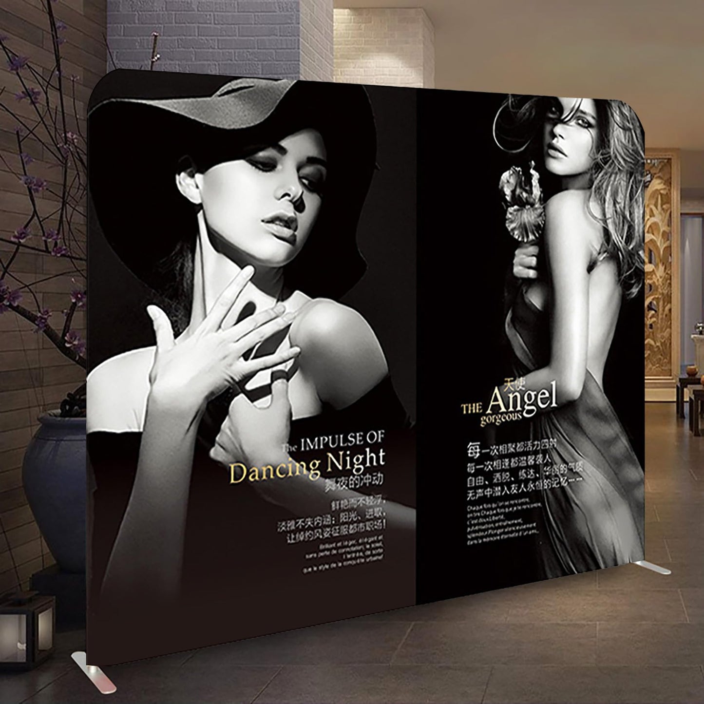 Camusow Customizable Tension Fabric Display Backdrop Trade Show Backdrop