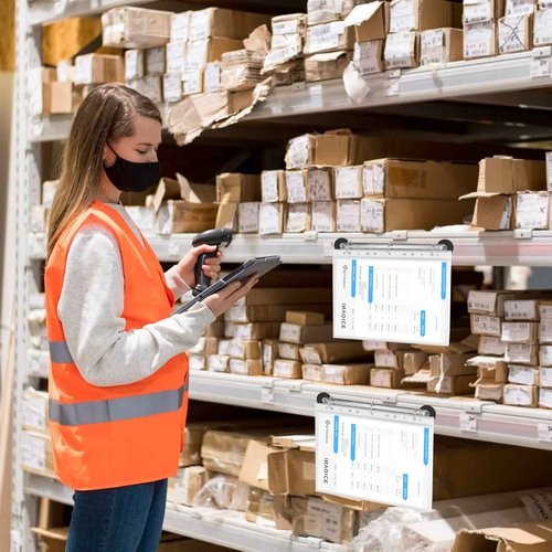 10 Pack Magnetic 3 Binder Rings 1 Inch D Ring Magnetic Hanging Binder Rings Locking Mechanism for Hanging 8.5 x 11 Inch Sheets Letter Size Paper (10)