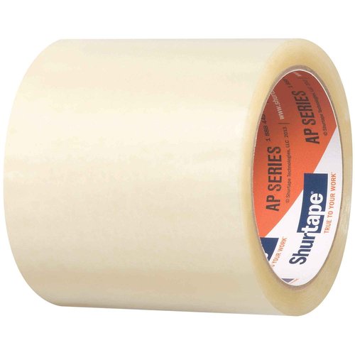 Shurtape AP 15 Shipping and Packaging Tape for Label Protection, Clear, 96mm x 66 Meter Roll, 1 Case of 18 Rolls (230970)