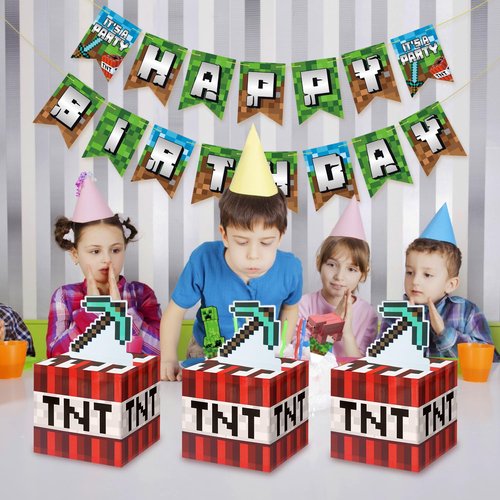 Pixel Style Money Box for Cash Gift - Birthday Money Pull Box for Cash Gift for Boys Girls Video Game Party Favors Fun Birthday Graduation Gift Surprise Money Gift Boxes for Cash Pop Up