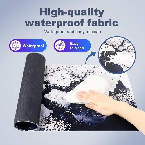 Gaming Mouse Pad Desk Mat Large XL Keyboard and Mouse Accessories Computer Mats Desktop Anime White Big Extra Long Full Size Pad Mousepad Deskpad Non-Slip Cover Mats for Office