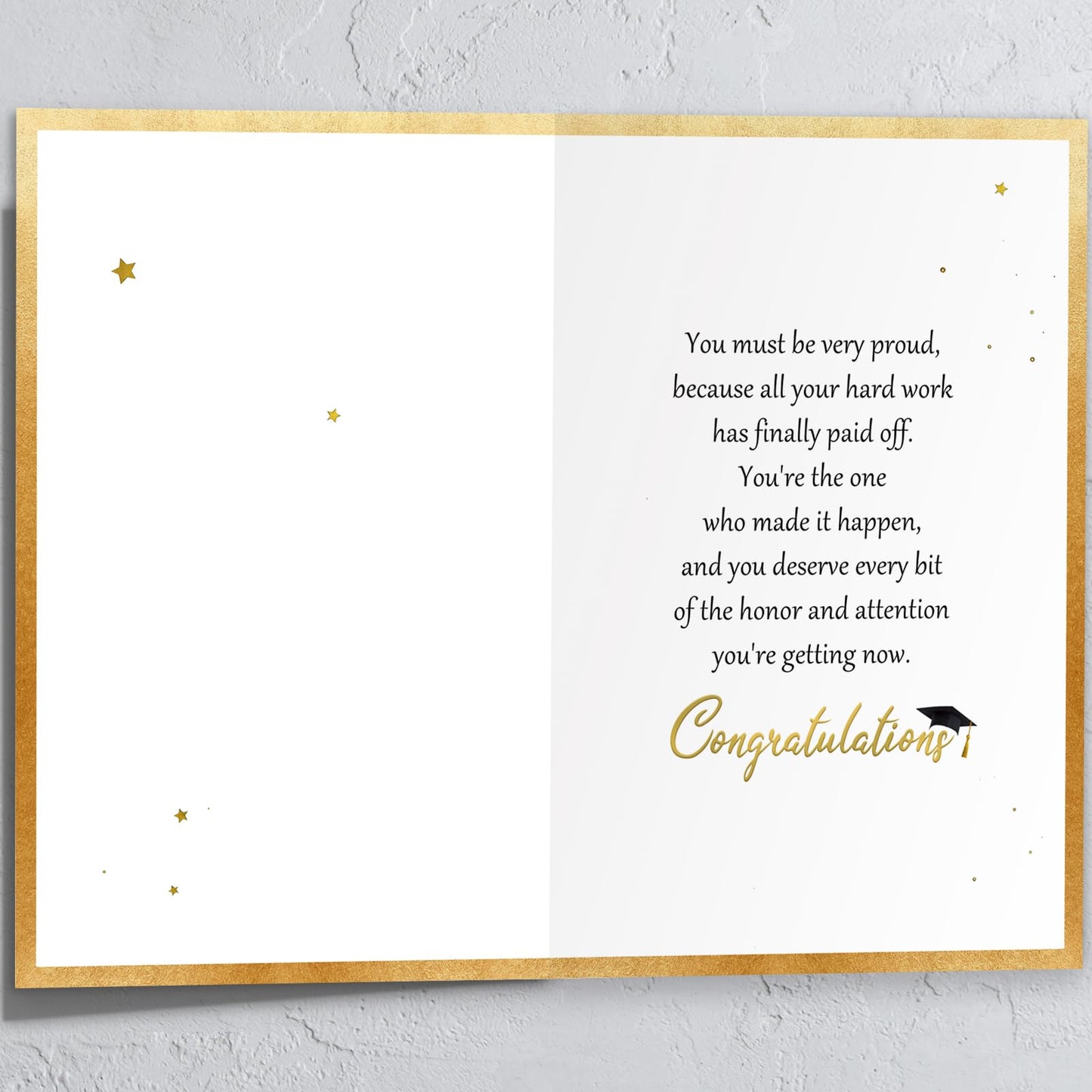 HEJOYN College Graduation Card, Inspirational Graduation Card Gift for College Graduate, University Graduation Card for Son Daughter Him Her