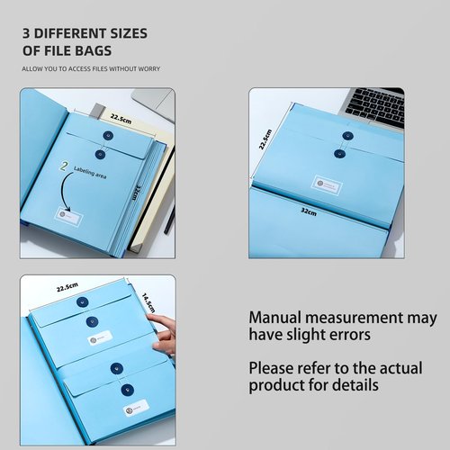 Important Document Organizer,Folio Document Organizer,Bound Expanding File for Important Papers/Passports/Birth Certificates(Pink)