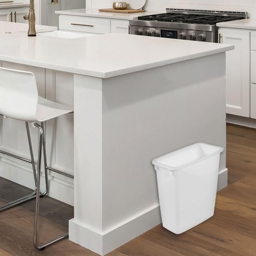 Rubbermaid 21 Quart Traditional Open Top Waste Basket Indoor Trash Bin Container for Bathrooms and Other Indoor Spaces, White