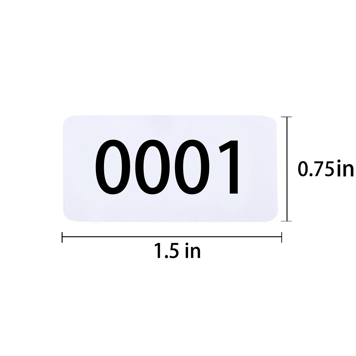 Inventory Labels - Consecutive Number Stickers 1-1000, Product Claiming, Moving Box Numbering 0.75" x 1.5" Size