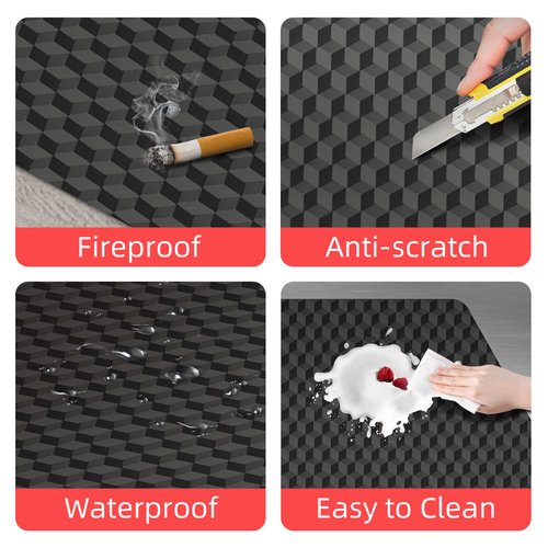 AiBOB Gaming Chair Mat for Hardwood Floors - 53"x45" Office Chair Mat for Hard and Tile Floor | Anti-Slip Protector Mat | Computer Desk Floor Mat for Rolling Chairs, Not for Carpet
