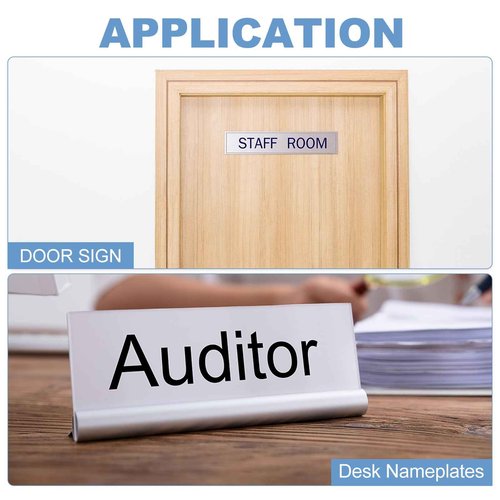 PATIKIL 10"x2" Blank Name Plates, 20 Pack Custom Engraved Name Plate Rectangle Laser Engraving Blanks for Personalized Nameplates Office Door DIY Painting Supplies, Blue, White