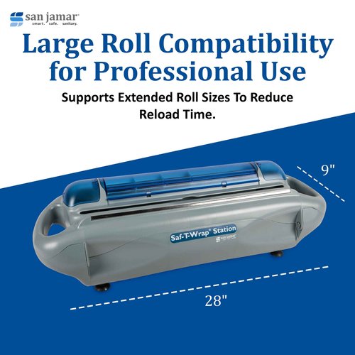 Carlisle FoodService Products SW1218 Saf-T-Wrap Station, Gray, for 12-18"w x 5 1/10"dia Rolls