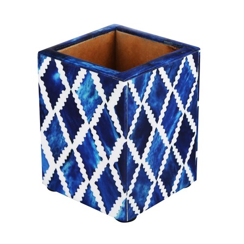 Handicrafts Home Pen Holders Organizers - Pencil Holders and Organizers for Desk - Diamond Blue