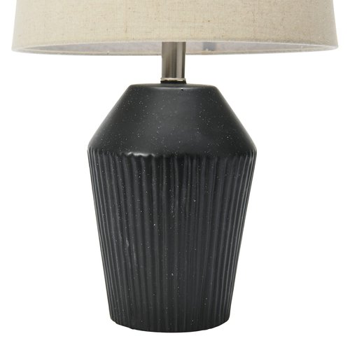 Creative Co-Op Round Stoneware Desk Lamp