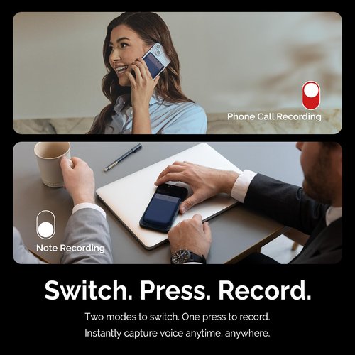 AI Voice Recorder, PLAUD Note AI Note Taking Device, Transcribe & Summarize, Support 112 Languages, 64GB Black Digital Audio Recorder for Lectures, Meetings, Calls, with Magnetic Dark Blue Case