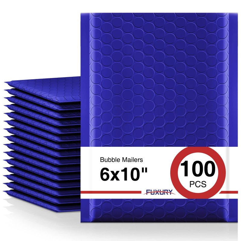 Fuxury 500 Pack Royal Blue Bubble Mailers 6x10 Inch, Small Bubble Shipping Envelopes#0 Thick Bubble Padded Mailer Strong Adhesion Padded Envelopes for Mailing Jewelry,Makeup