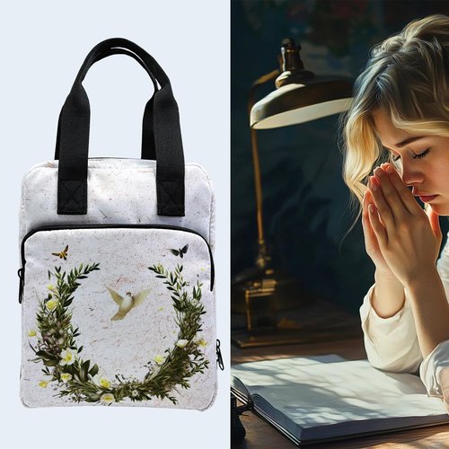 ufscnrsa Bible Bags for Women, Bible Cover Carrying Pouch, Bible Cases Gifts, Mothers Day Christian Gifts for Women, bible book cover, Bible Study Accessories