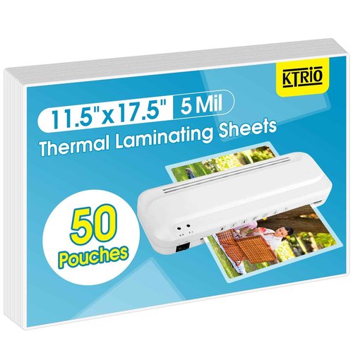Ktrio 50 Pack 5 Mil 11 x 17 Inches Laminating Sheets, 100 Pack 5 Mil 8.5 x 11 Inches Thermal Laminating Pouches