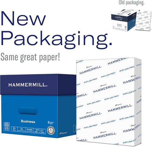 Hammermill 20 lb Copy Paper - 8.5 x 14, 92 Bright, Made in the USA | 10 Ream Pack (5,000 Sheets)
