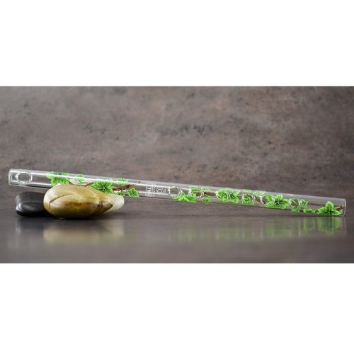 Hall Crystal Flute 11004 - Inline Glass Piccolo in D - Green Ivy