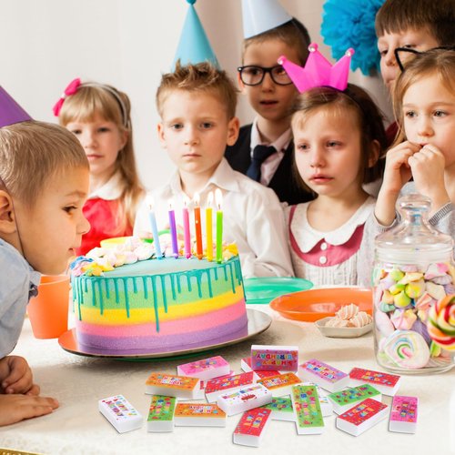 Dunzoom 100 Pcs Happy Birthday Erasers Bulk Mini Erasers for Classroom Fun Assortment Birthday Gifts for Back to School Teacher Reward Party Supplies, 8 Styles, 1.6 Inch