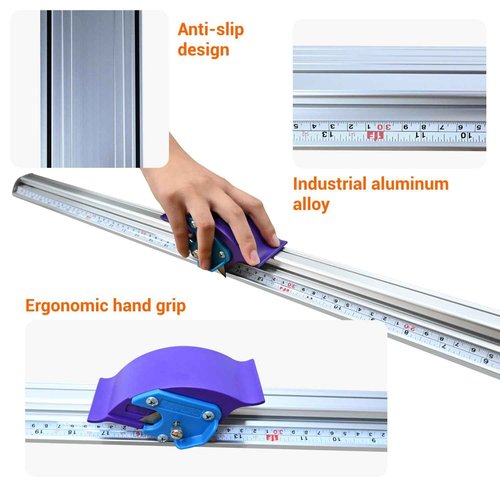 nutoniz 27 1/2" Manual Paper Trimmer with Double Scale Ruler, Precision Sliding Cutter for KT Board, Photo Paper, PVC & PET, Includes 30 Extra Blades